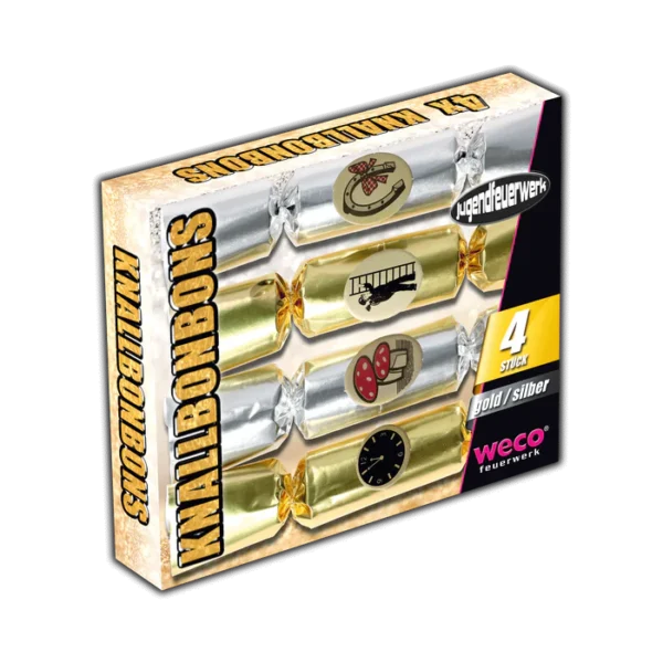 Knallbonbons groß, gold/silber - Weco