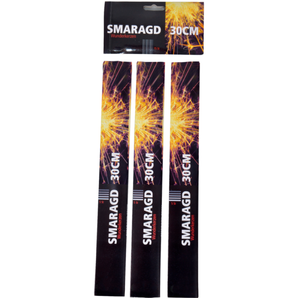 Smaragd 30cm Wunderkerzen 3er Pack - Lesli